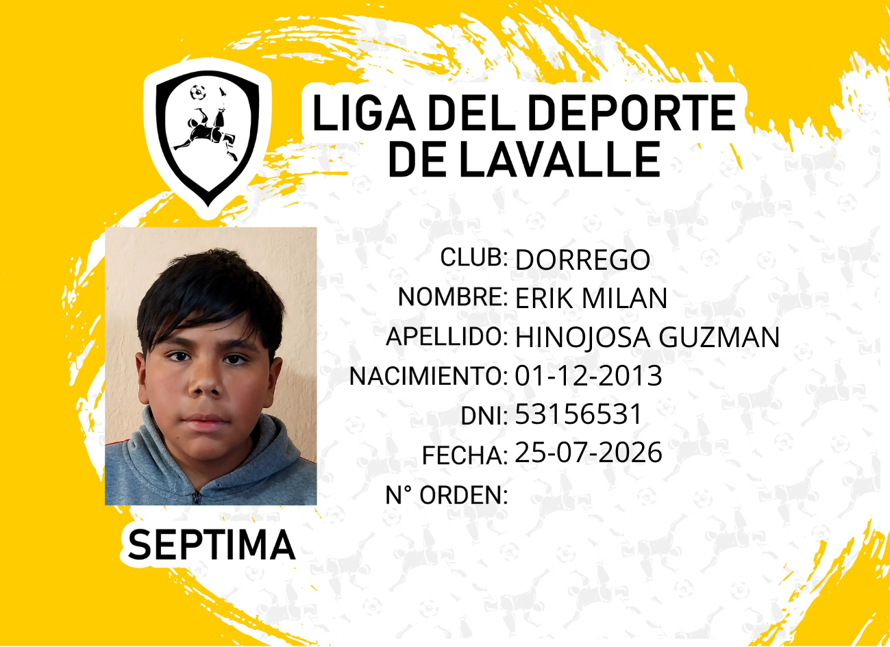 Foto carnet HINOJOSA GUZMAN, ERIK MILAN