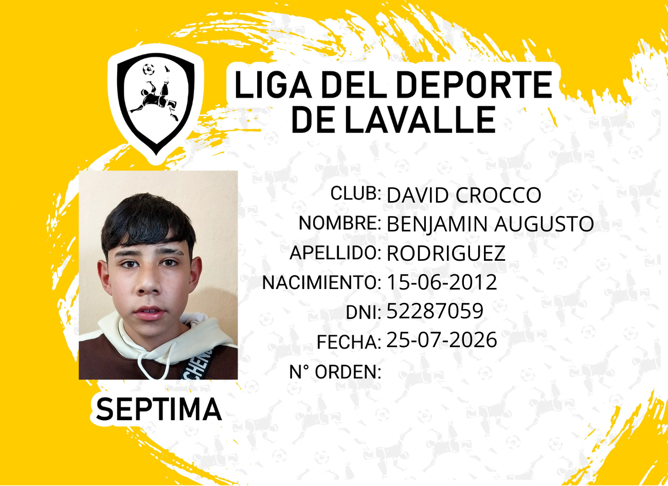 Foto carnet RODRIGUEZ, BENJAMIN AUGUSTO
