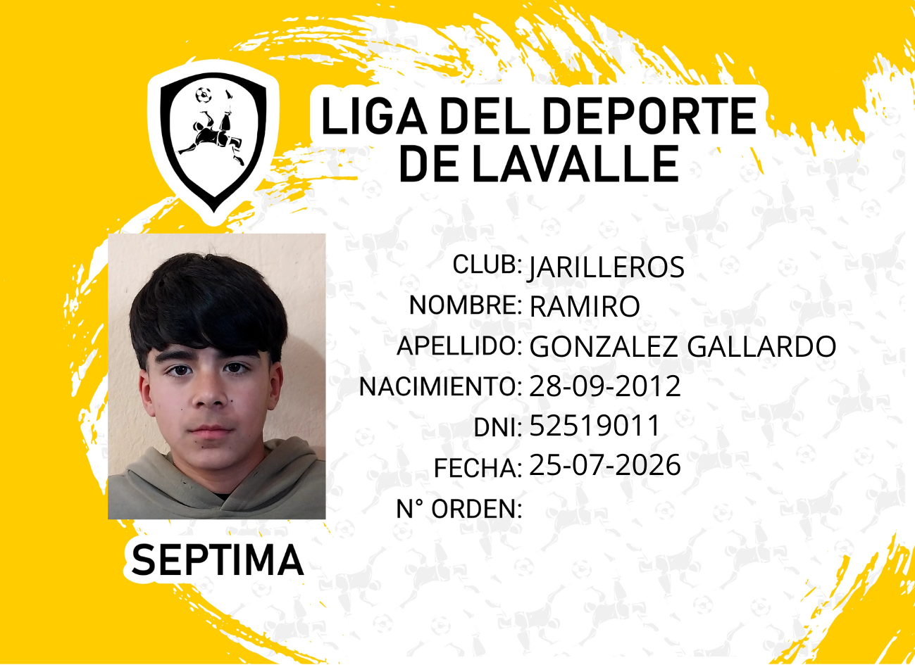 Foto carnet GONZALEZ GALLARDO, RAMIRO