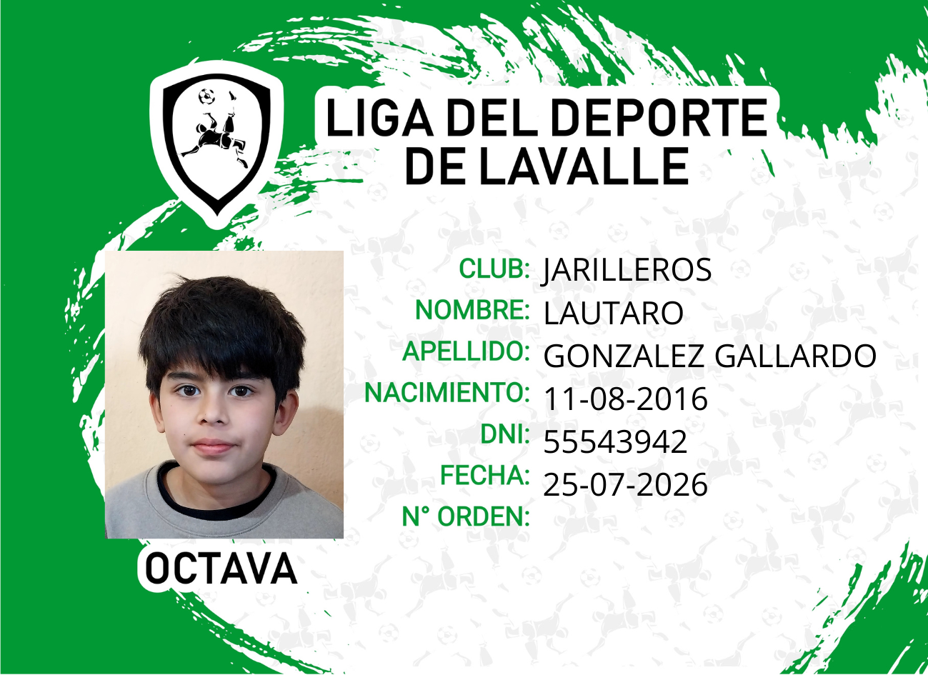 Foto carnet GONZALEZ GALLARDO, LAUTARO