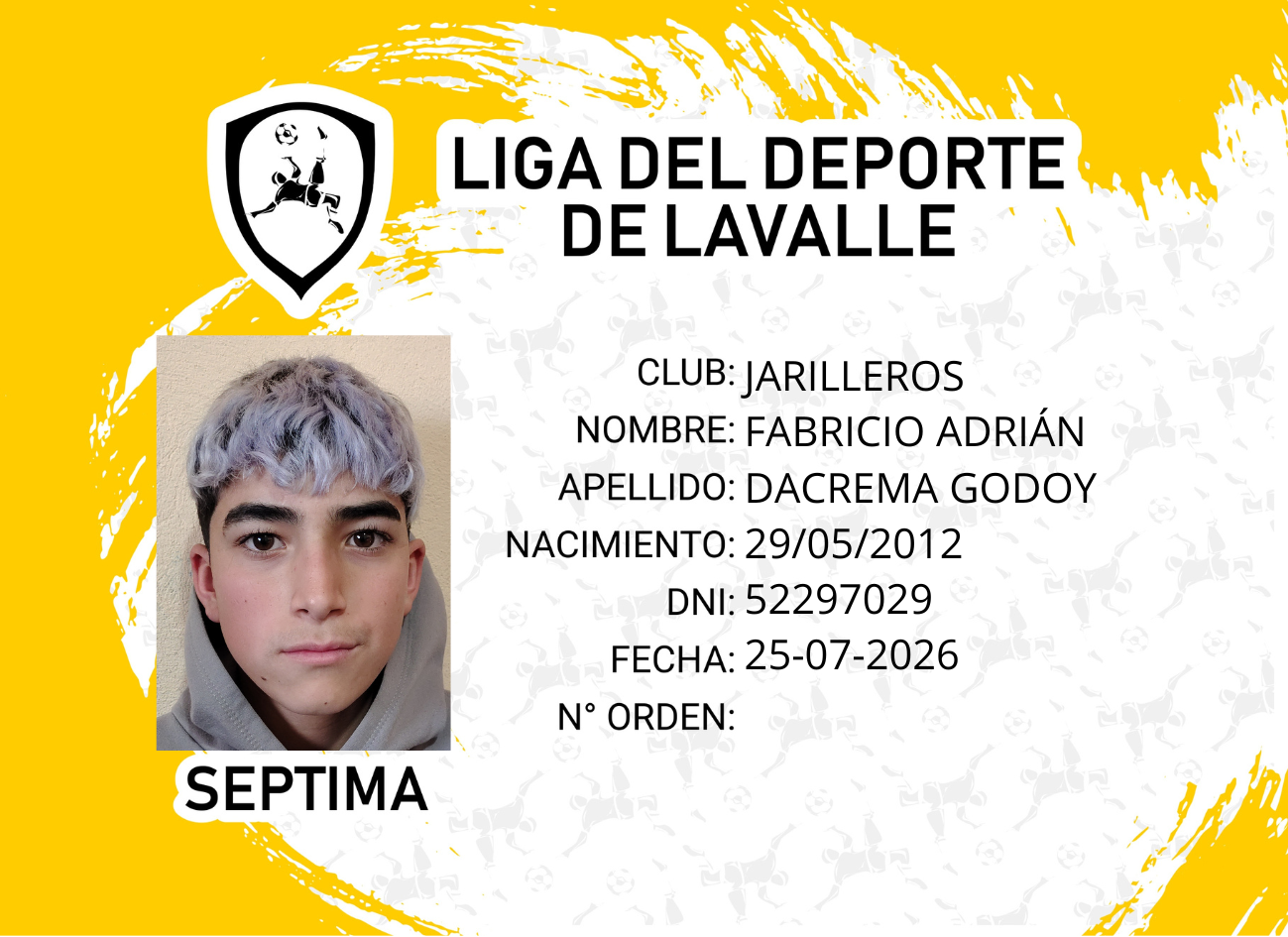 Foto carnet DACREMA GODOY, FABRICIO ADRIAN