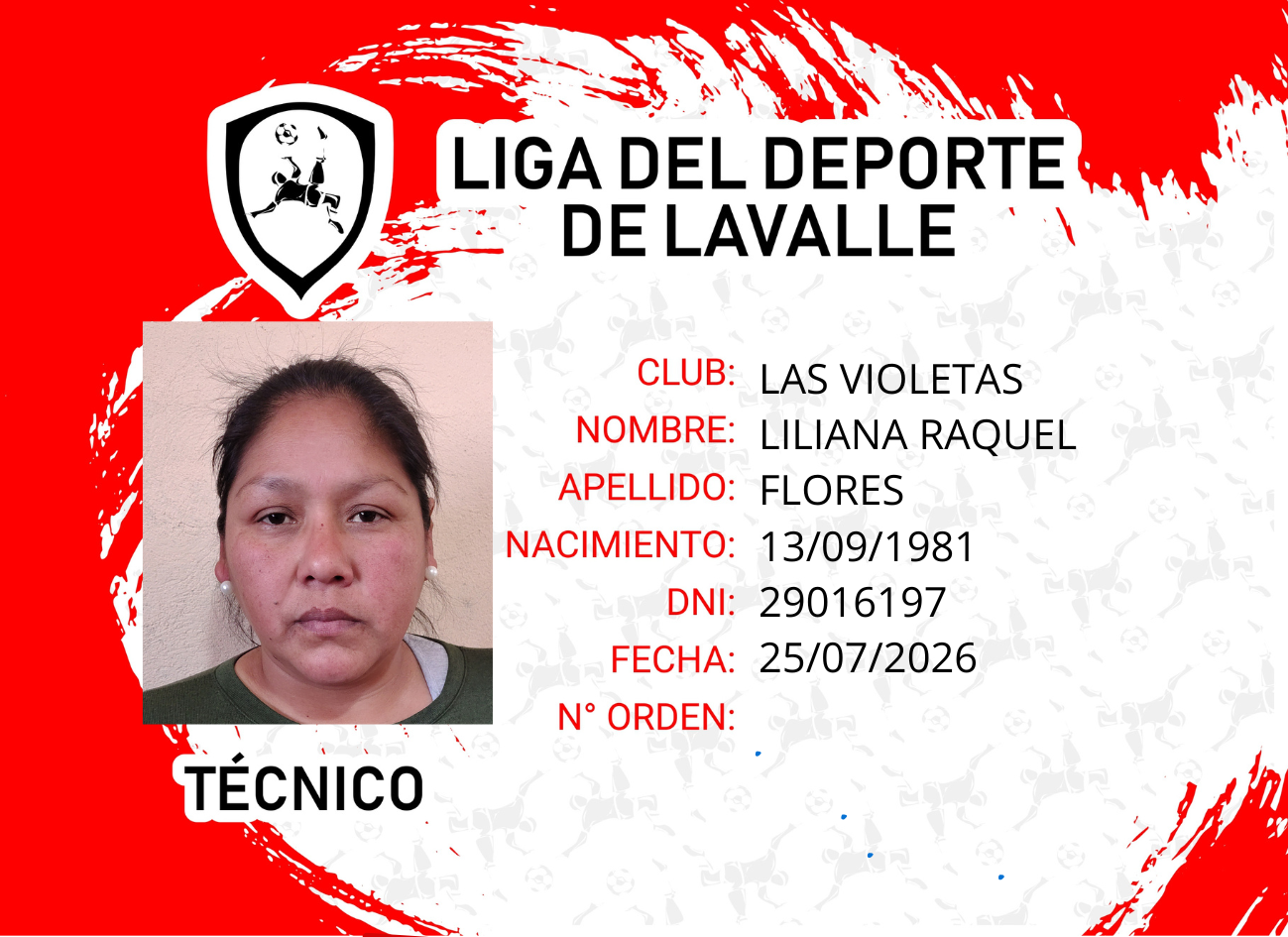 Foto carnet FLORES, LILIANA RAQUEL