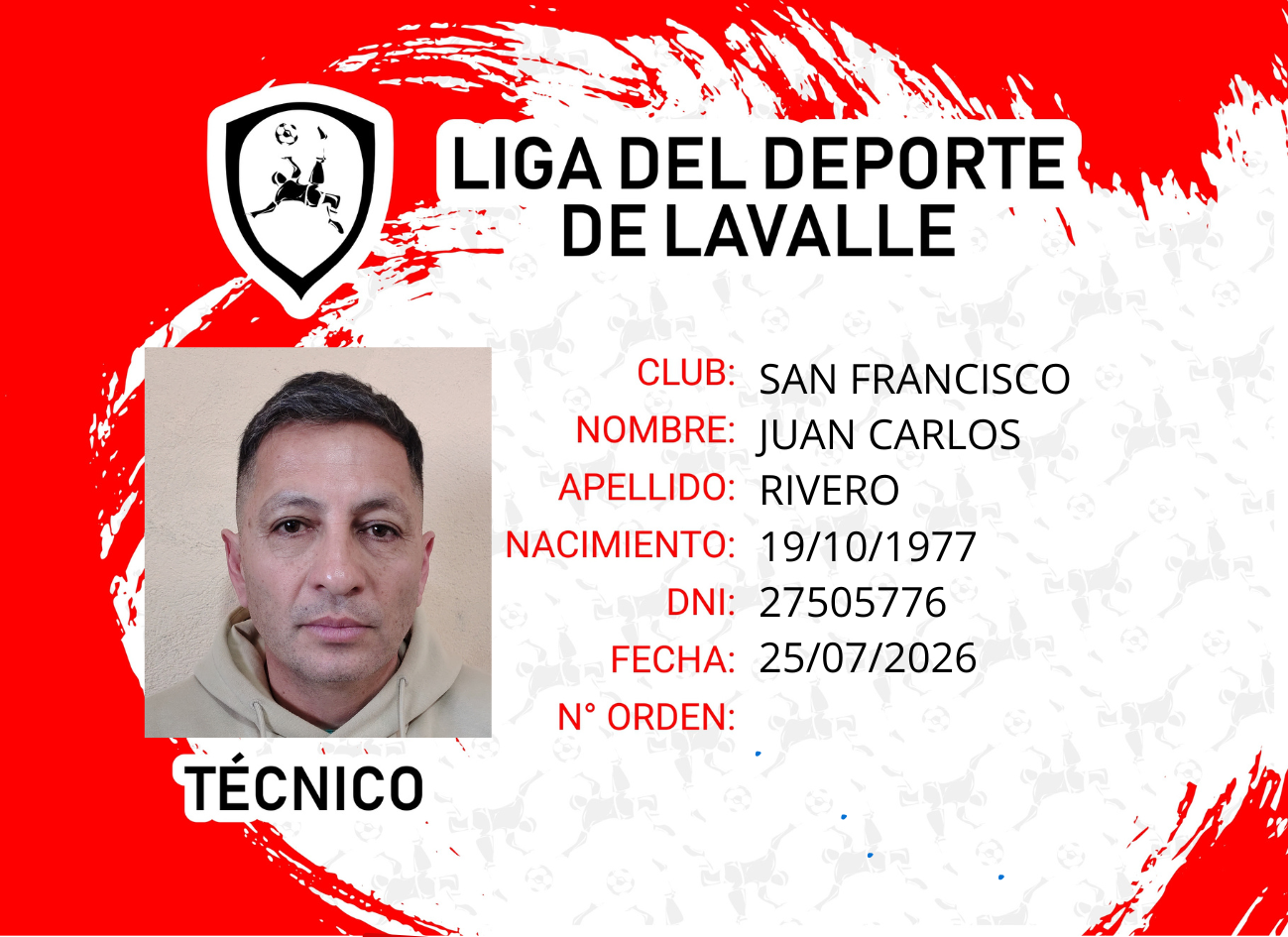 Foto carnet RIVERO, JUAN CARLOS