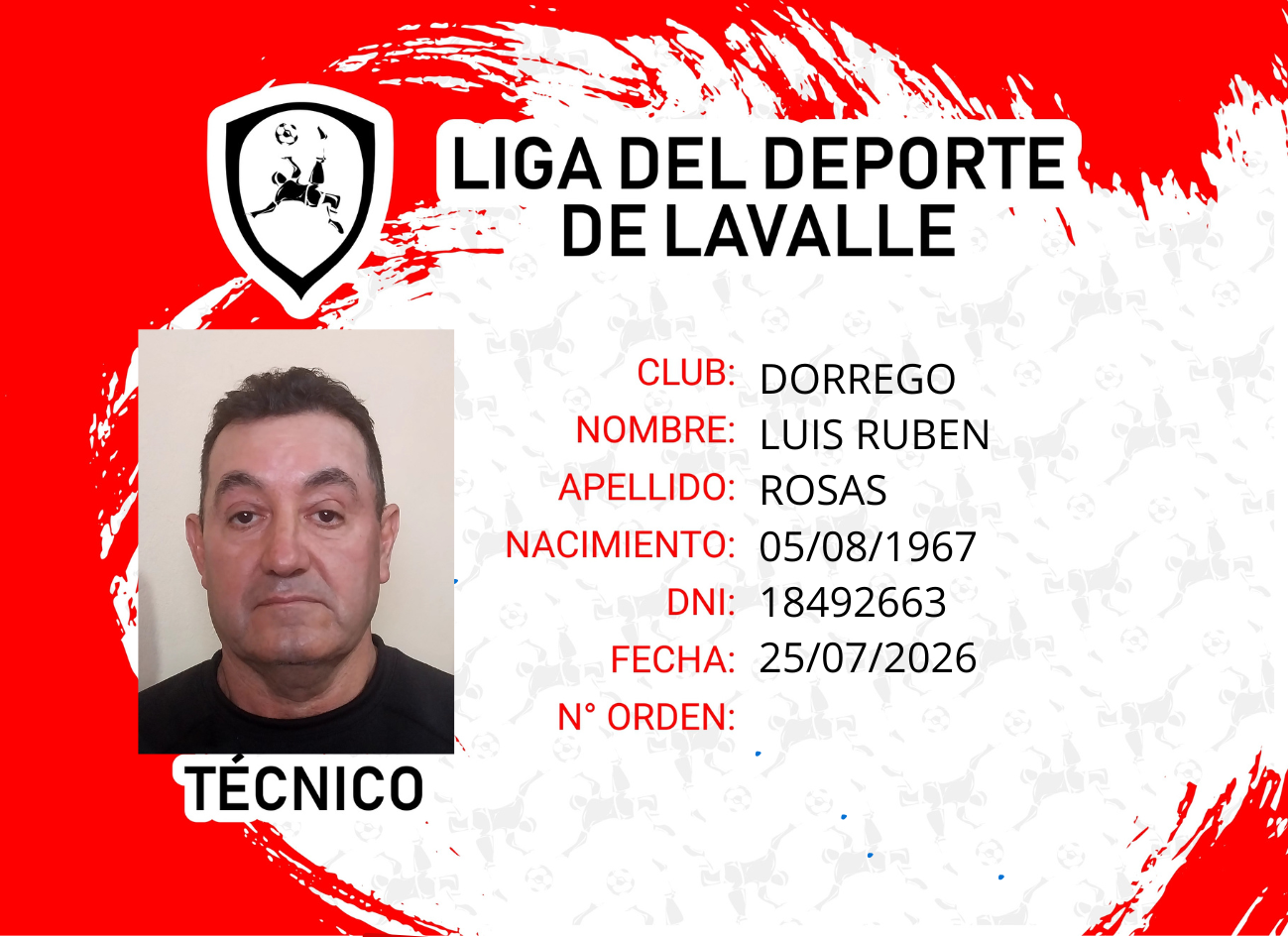 Foto carnet ROSAS, LUIS RUBEN
