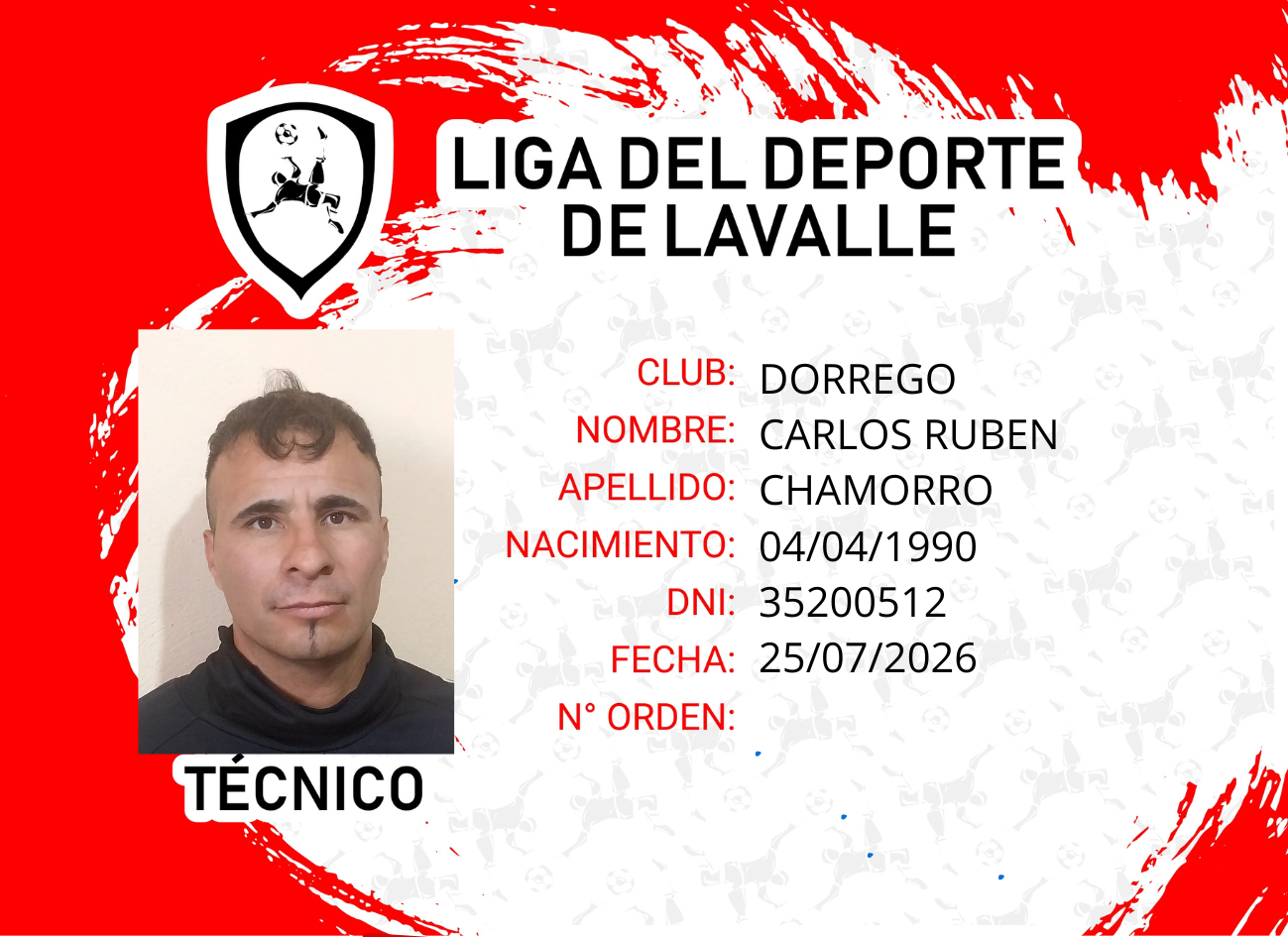 Foto carnet CHAMORRO, CARLOS RUBEN