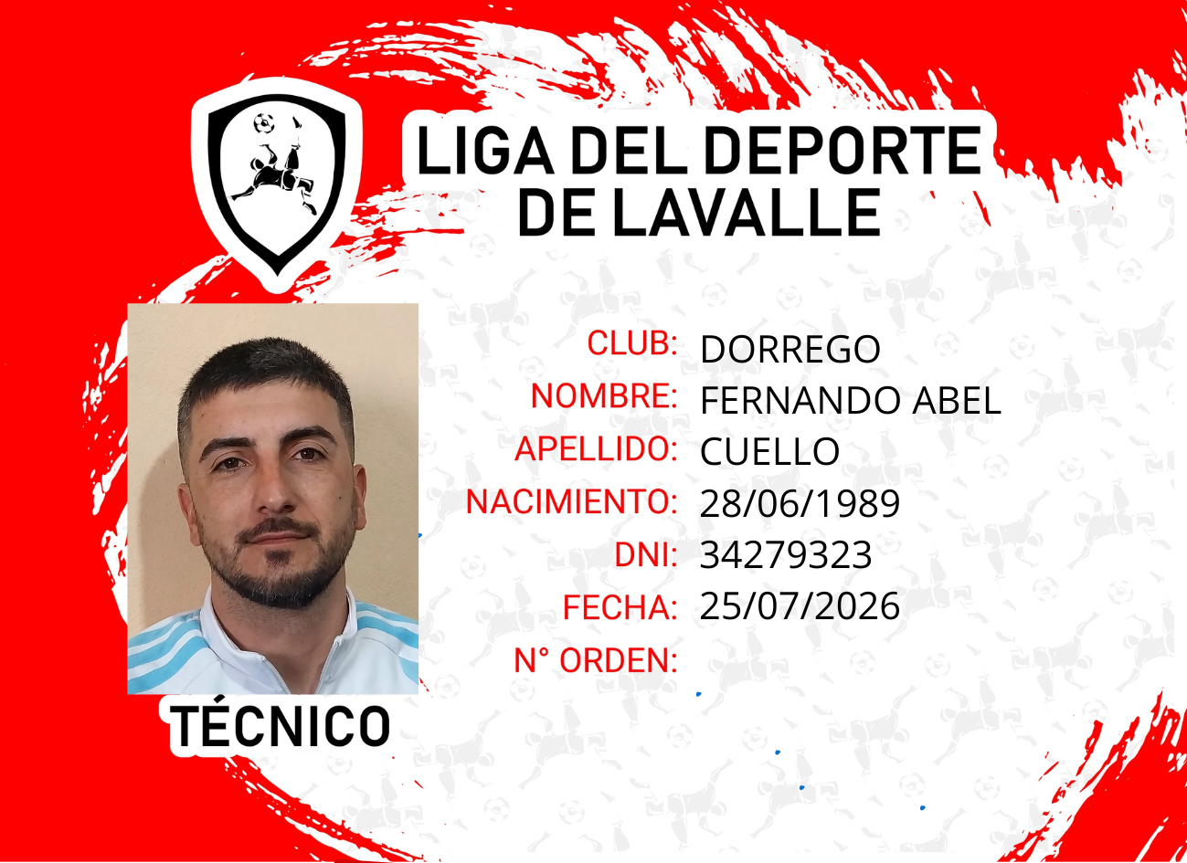 Foto carnet CUELLO, FERNANDO ABEL