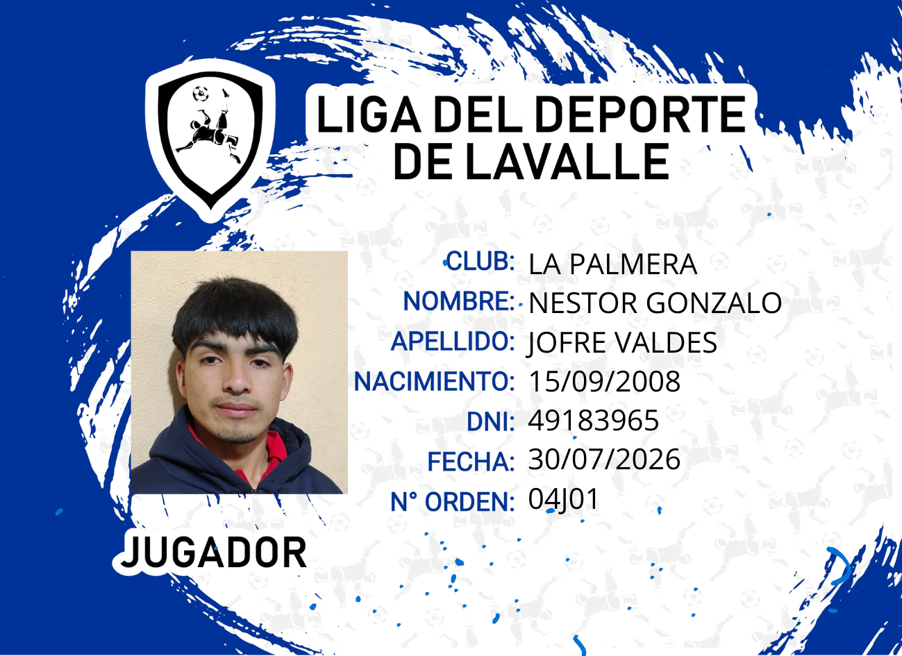 Foto carnet JOFRE VALDES, NESTOR GONZALO