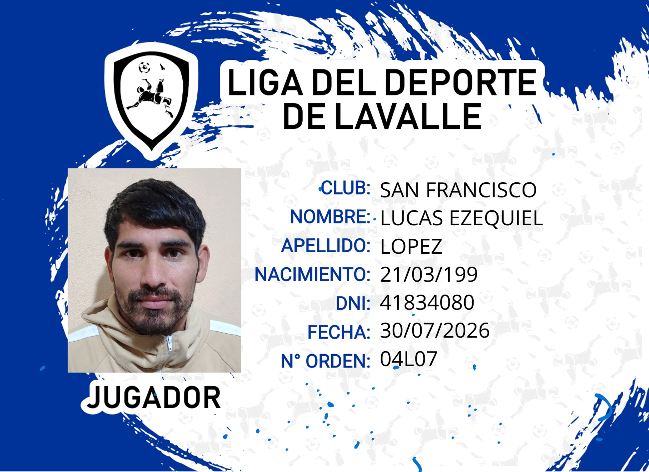 Foto carnet LOPEZ, LUCAS EZEQUIEL