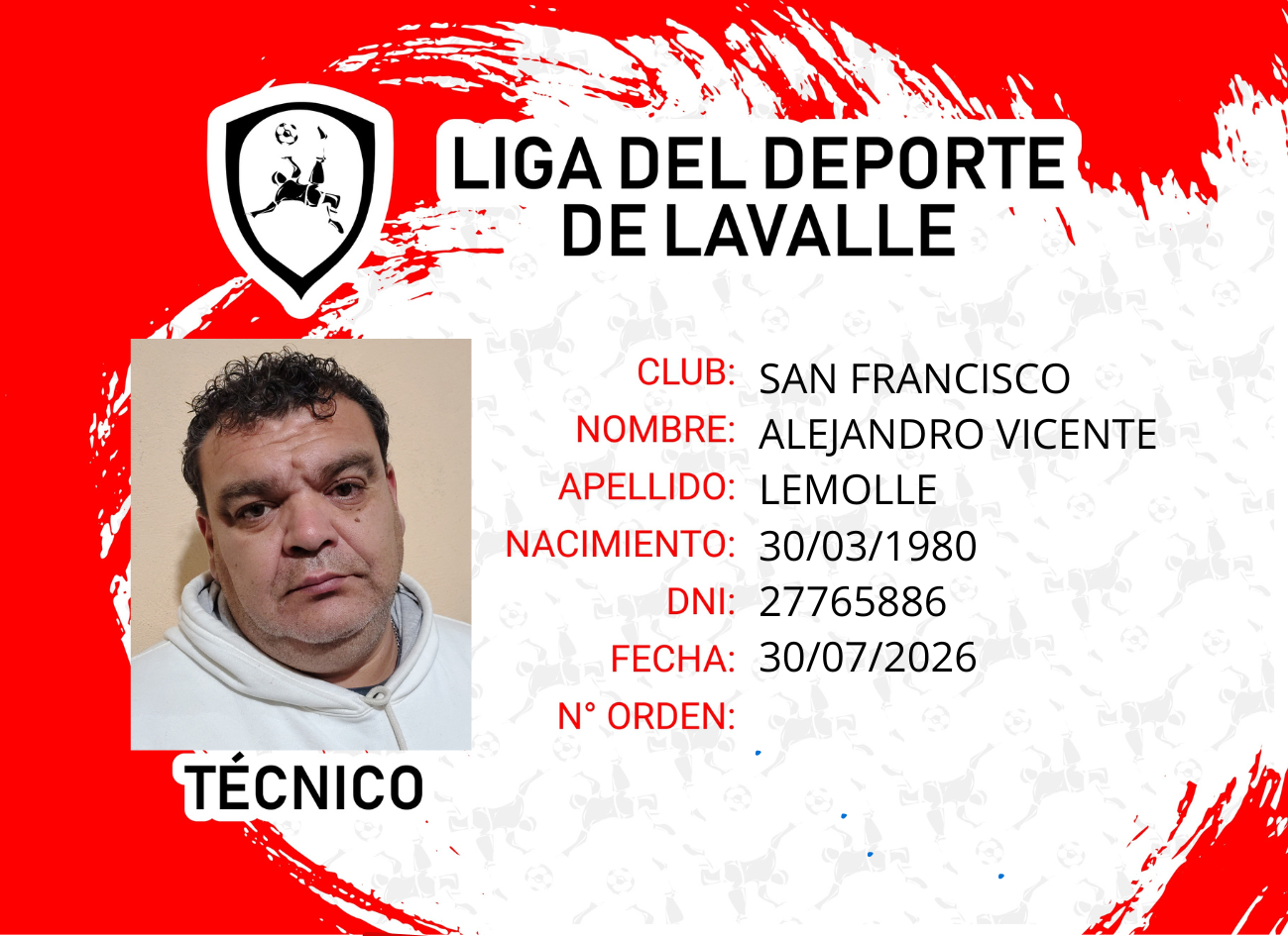 Foto carnet LEMOLLE, ALEJANDRO VICENTE