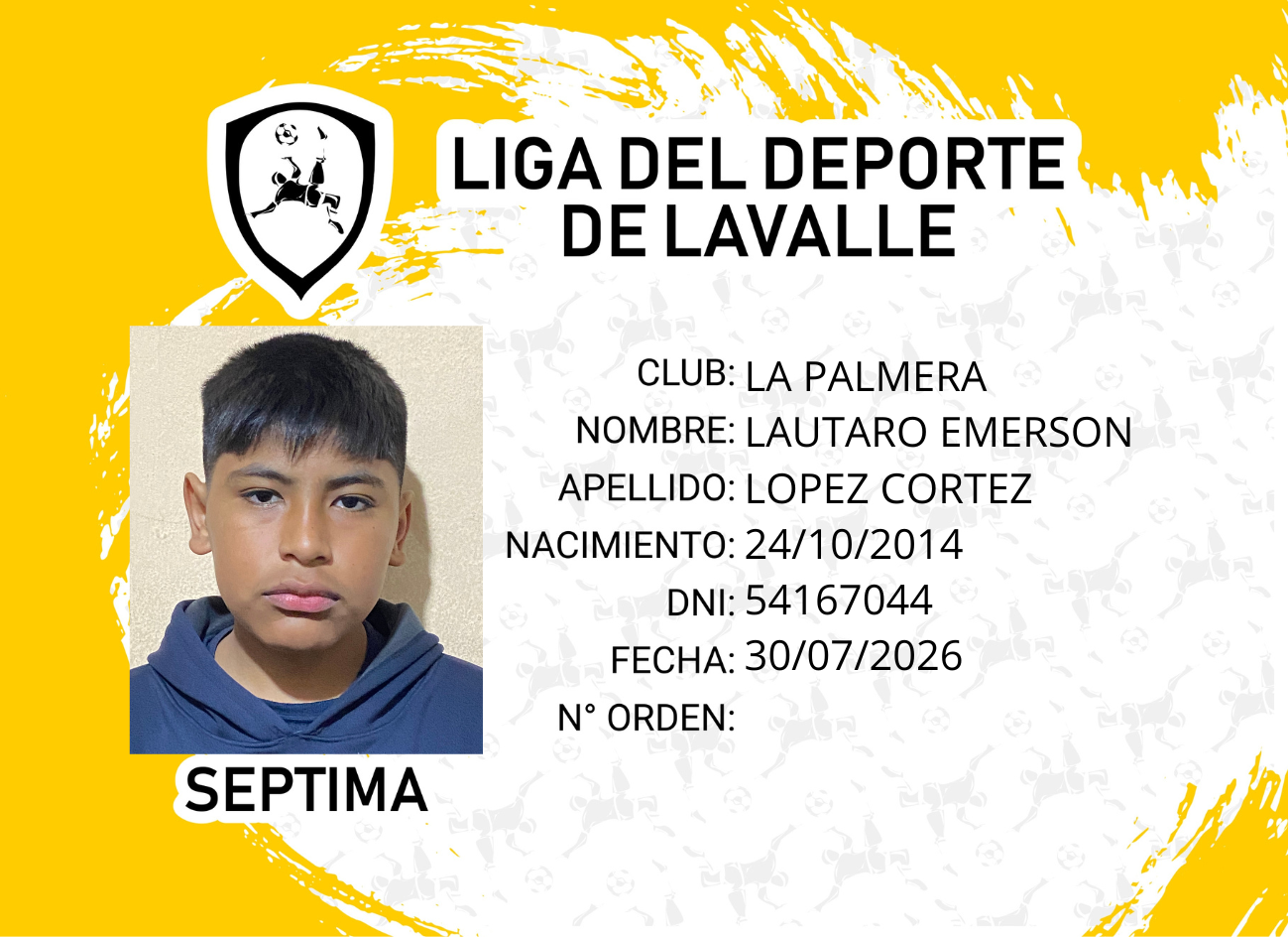 Foto carnet LOPEZ CORTEZ, LAUTARO EMERSON