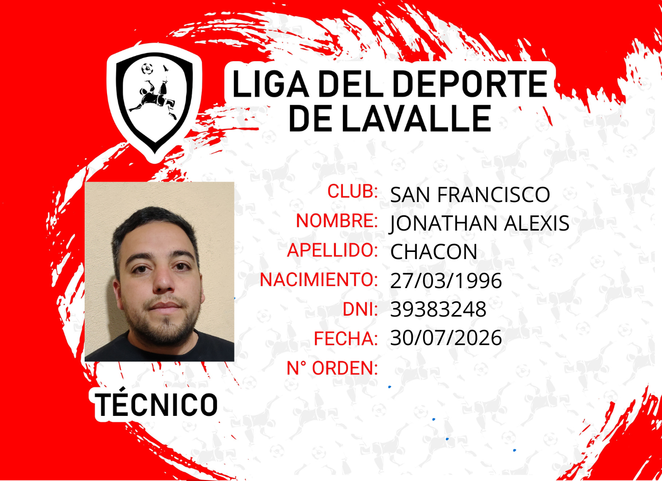 Foto carnet CHACON, JONATHAN ALEXIS