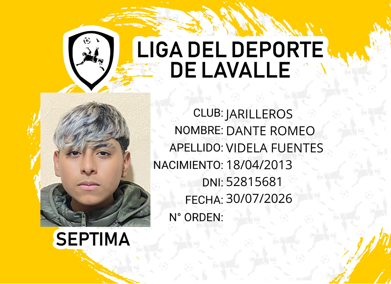 Foto carnet VIDELA FUENTES, DANTE ROMEO