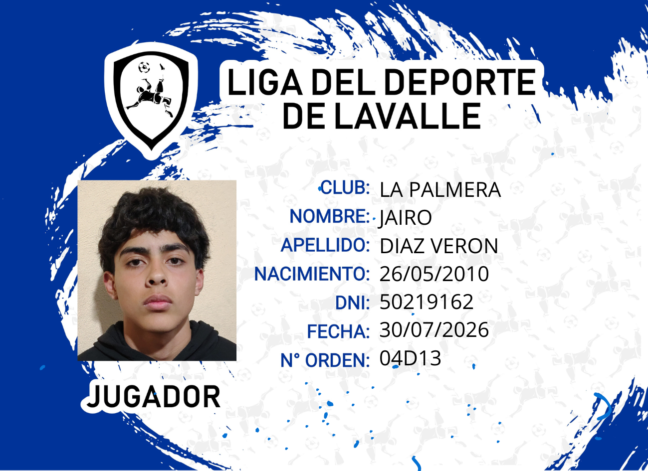 Foto carnet DIAZ VERON, JAIRO