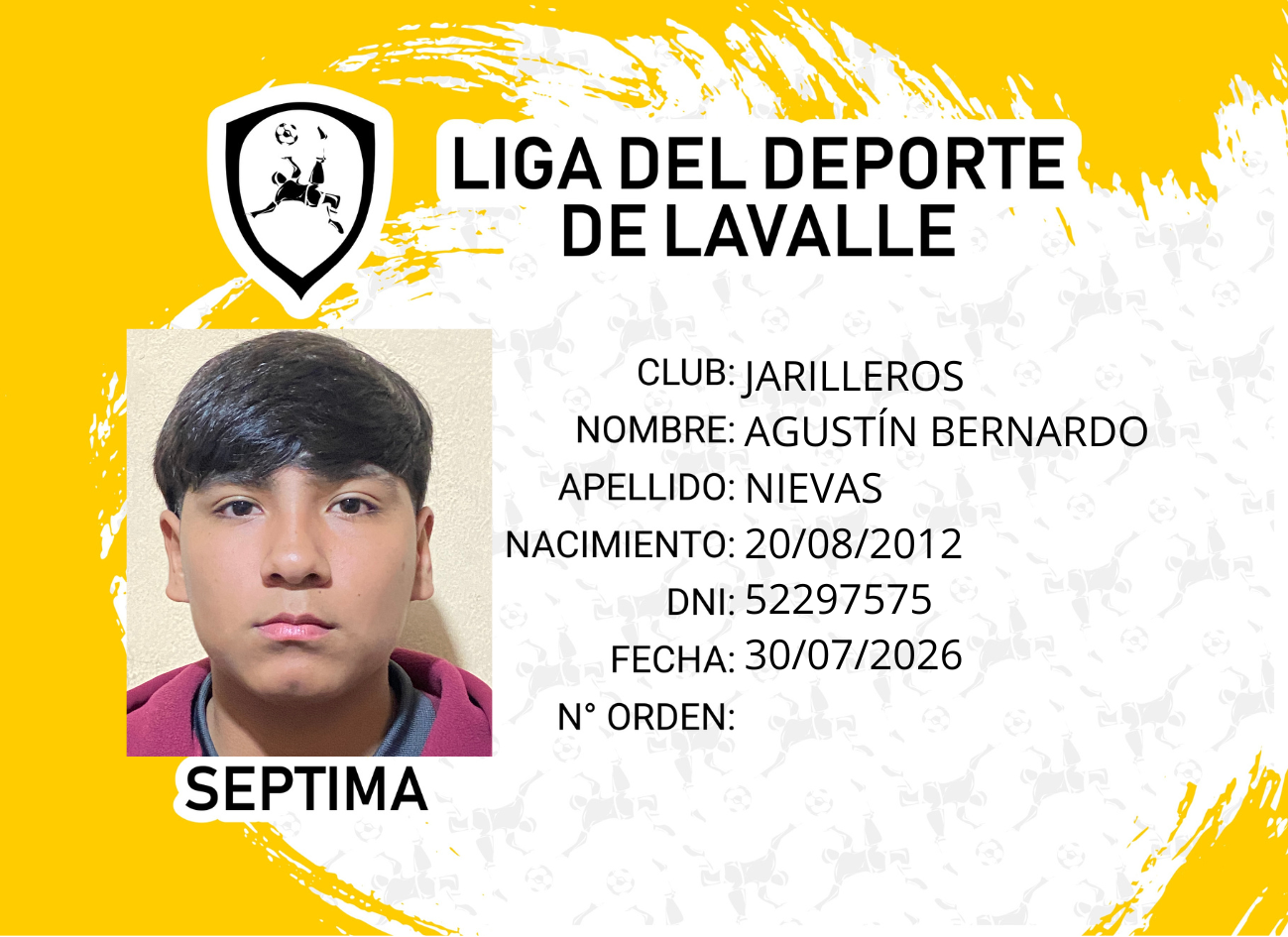 Foto carnet NIEVAS, AGUSTIN BERNARDO