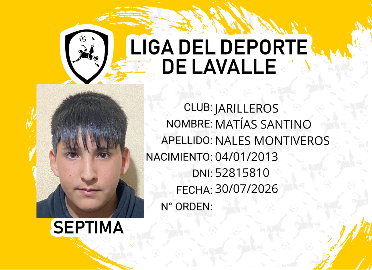 Foto carnet NALES MONTIVEROS, MATIAS SANTINO