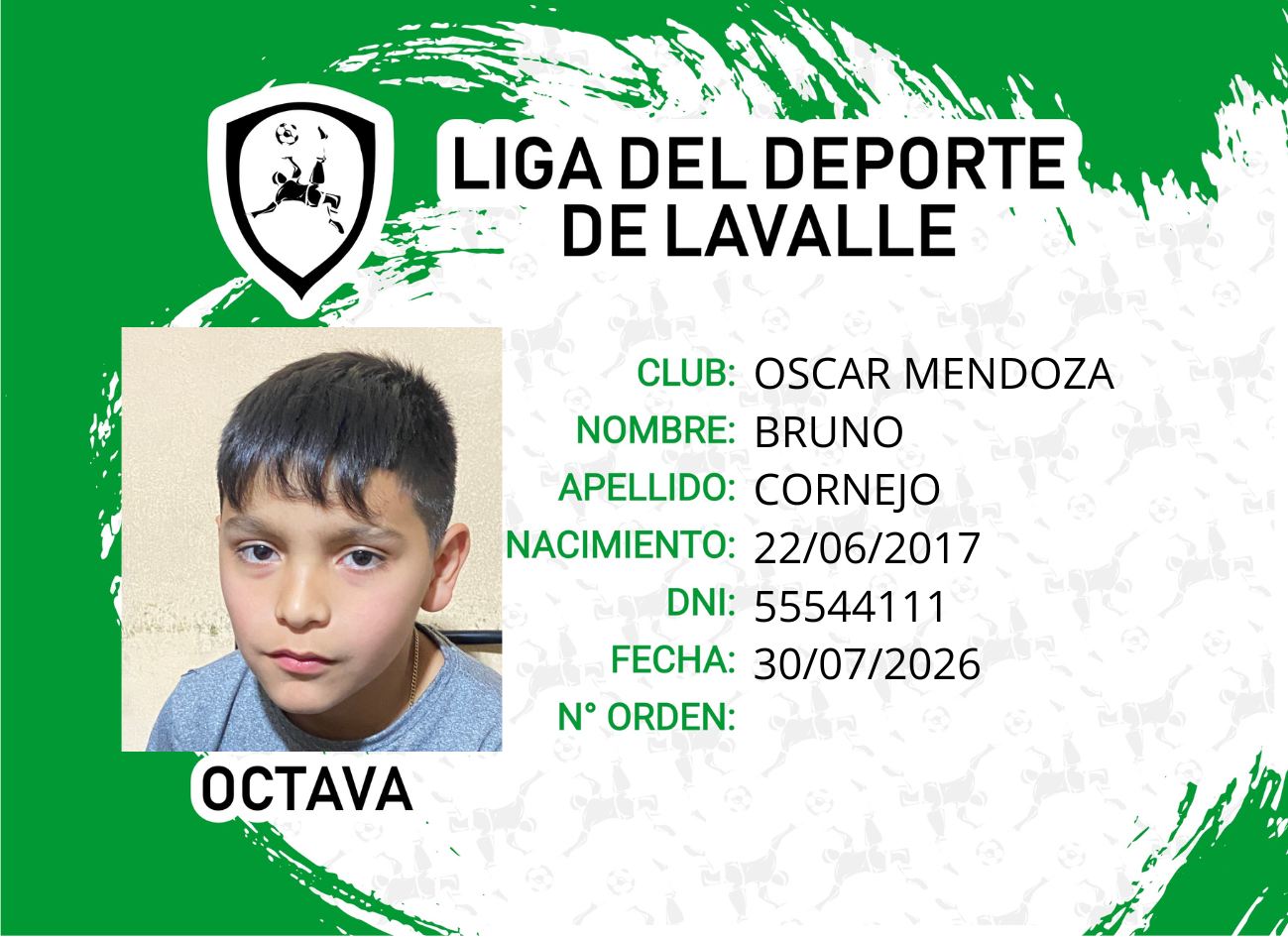 Foto carnet CORNEJO, BRUNO