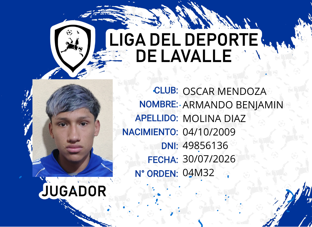 Foto carnet MOLINA DIAZ, ARMANDO BENJAMIN