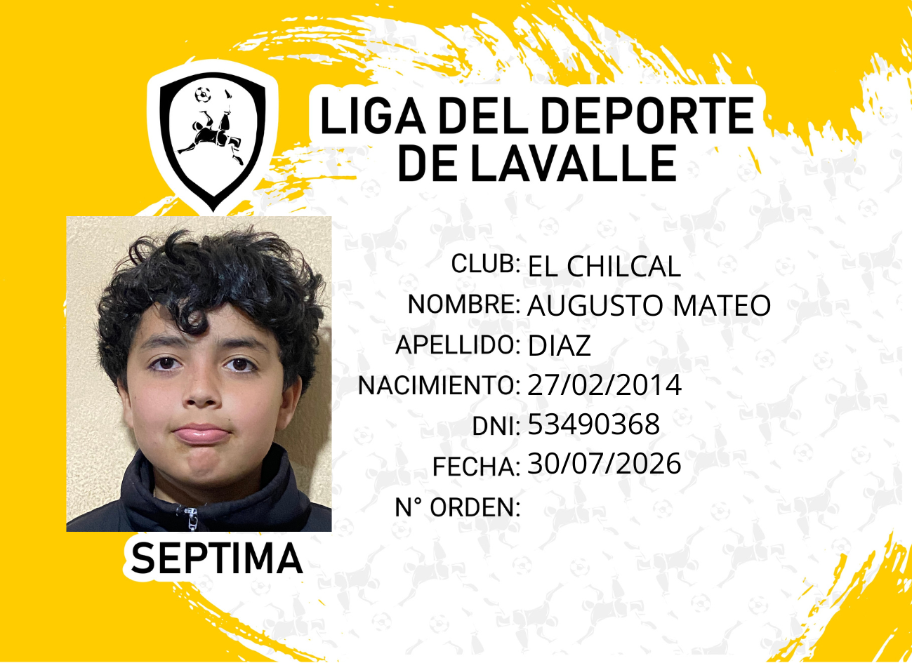 Foto carnet DIAZ, AUGUSTO MATEO