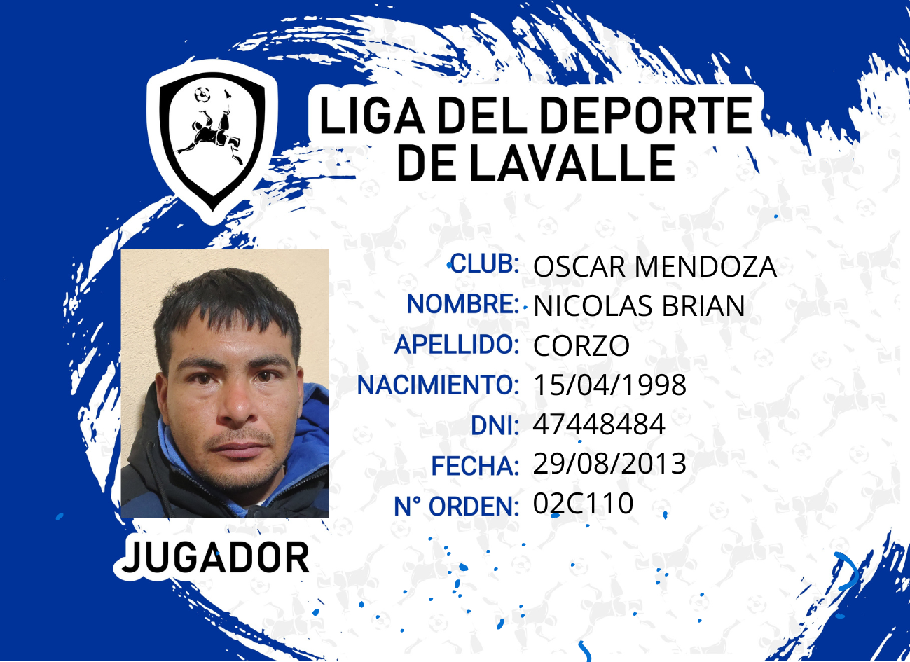 Foto carnet CORZO, NICOLAS BRIAN