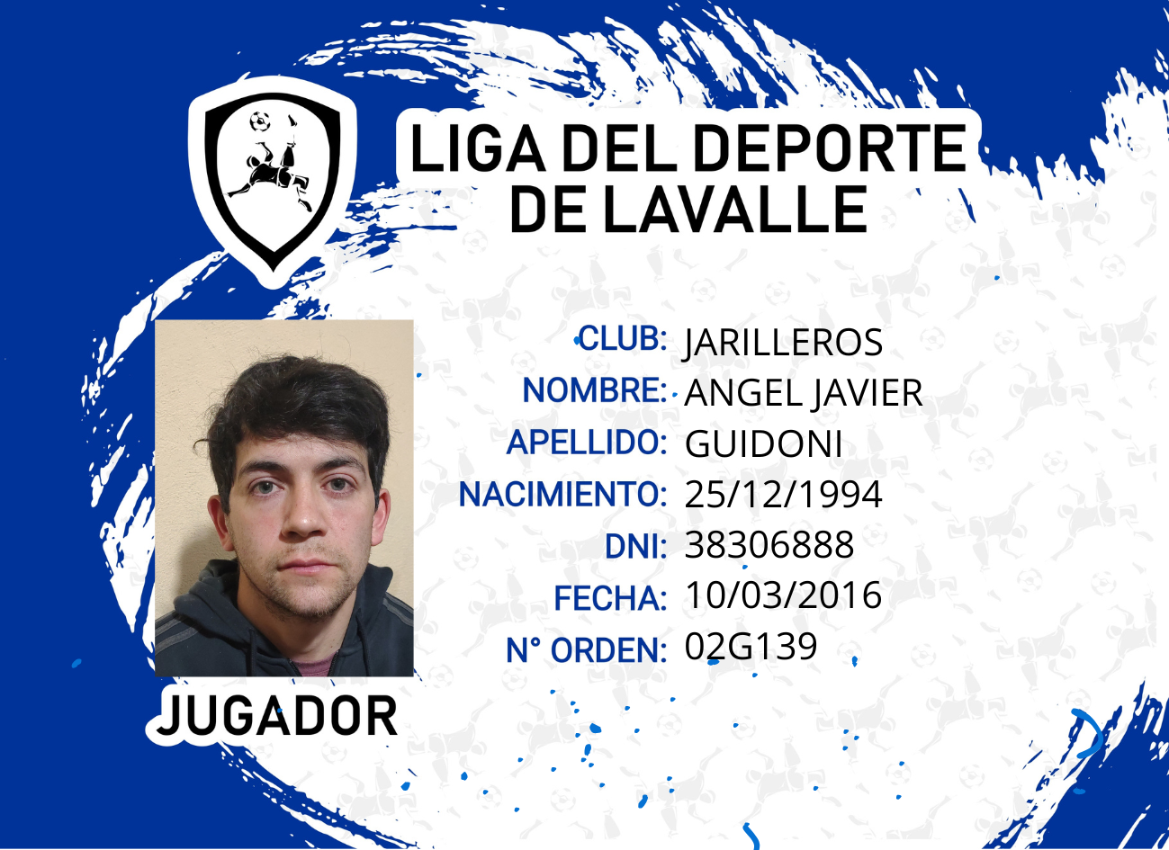 Foto carnet GUIDONI, ANGEL JAVIER