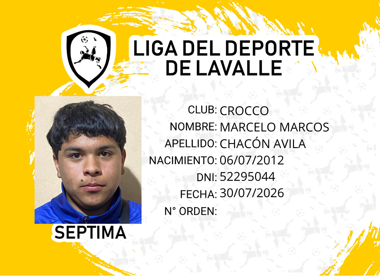 Foto carnet CHACON AVILA, MARCELO MARCOS