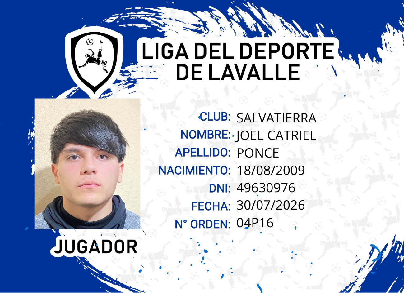 Foto carnet PONCE, JOEL CATRIEL