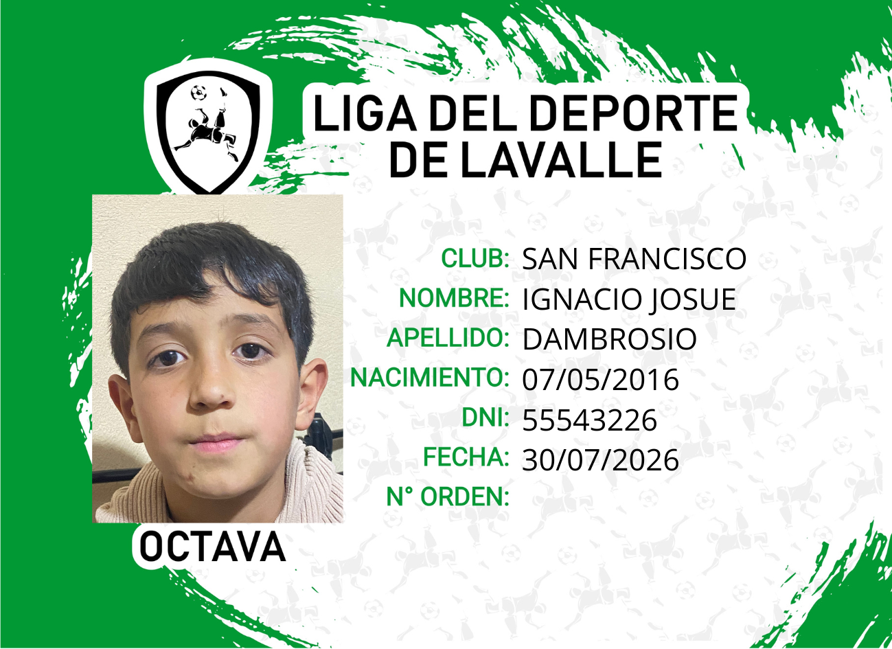 Foto carnet DAMBROSIO, IGNACIO JOSUE