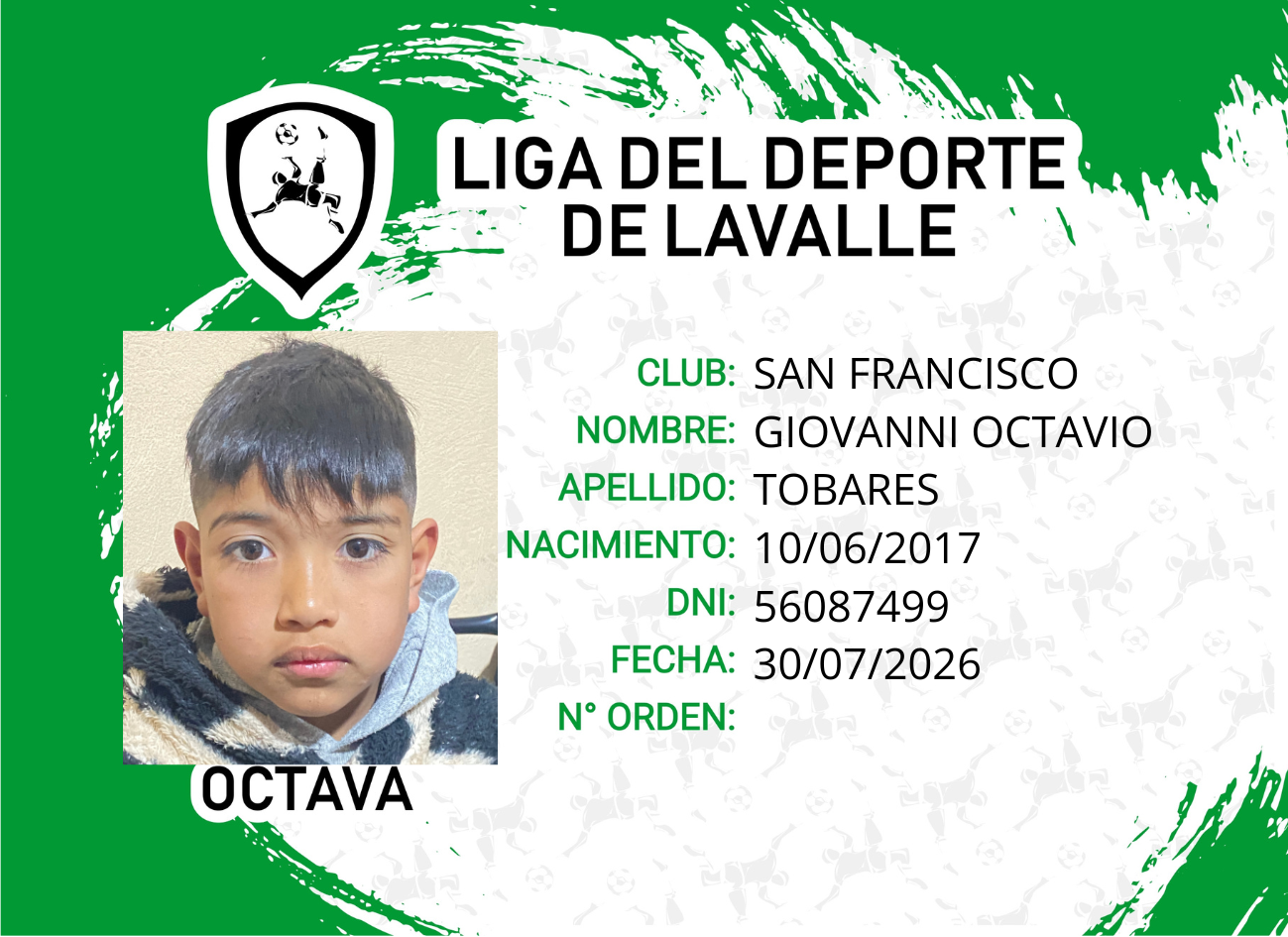 Foto carnet TOBARES, GIOVANNI OCTAVIO