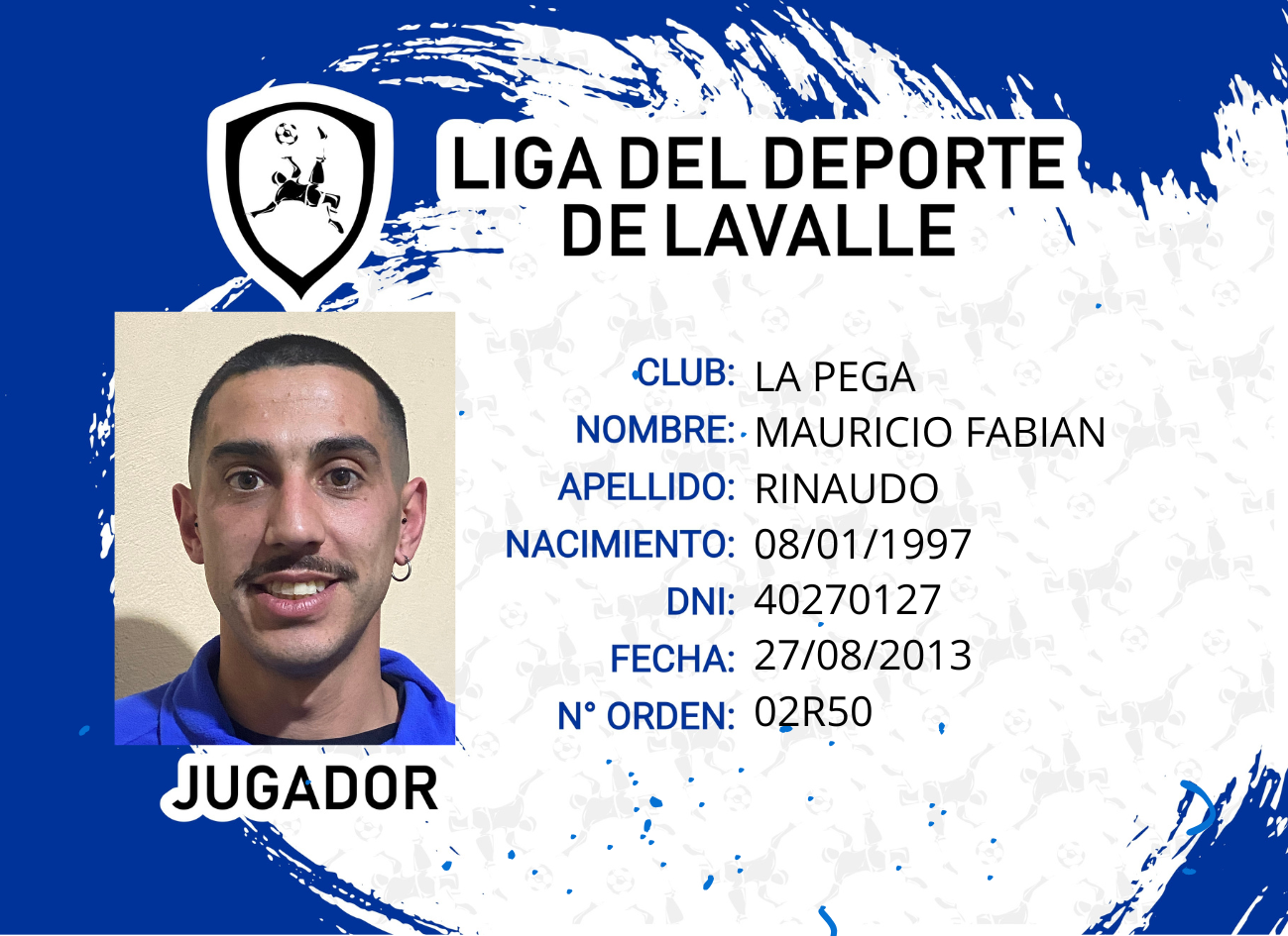 Foto carnet RINAUDO, MAURICIO FABIAN