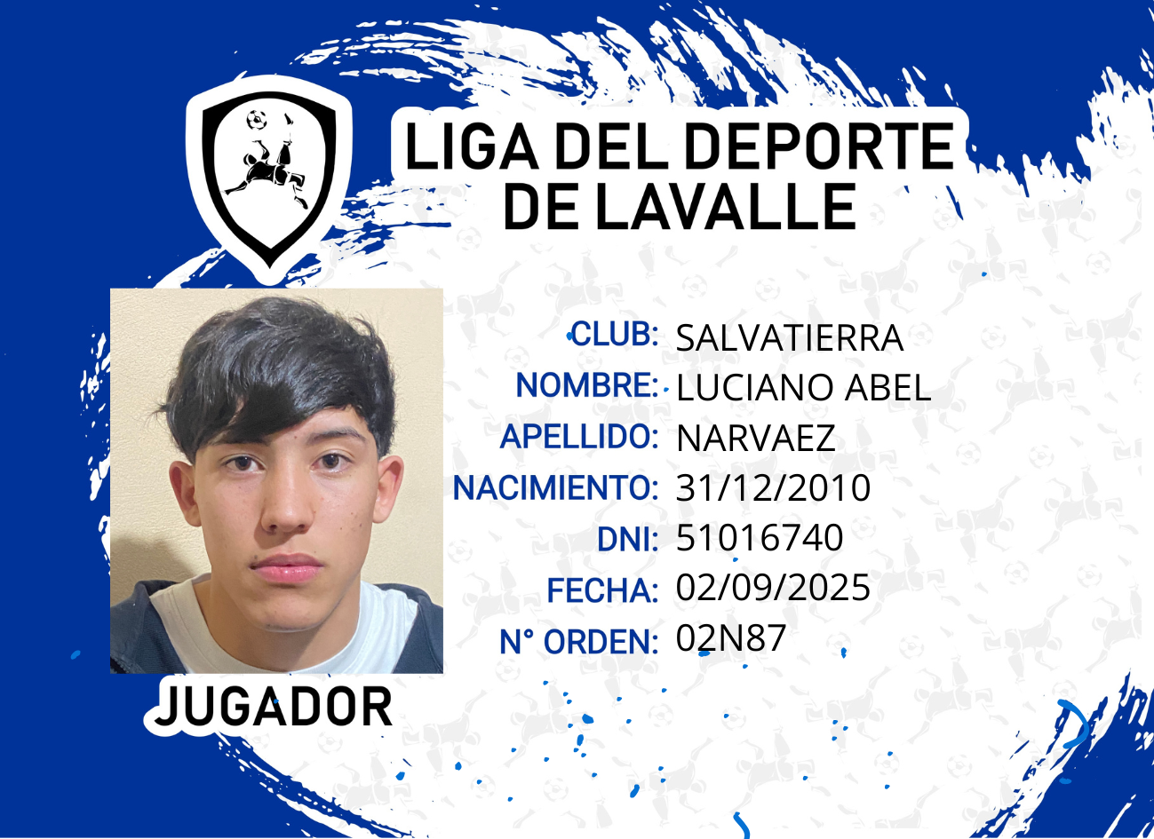 Foto carnet NARVAEZ, LUCIANO ABEL
