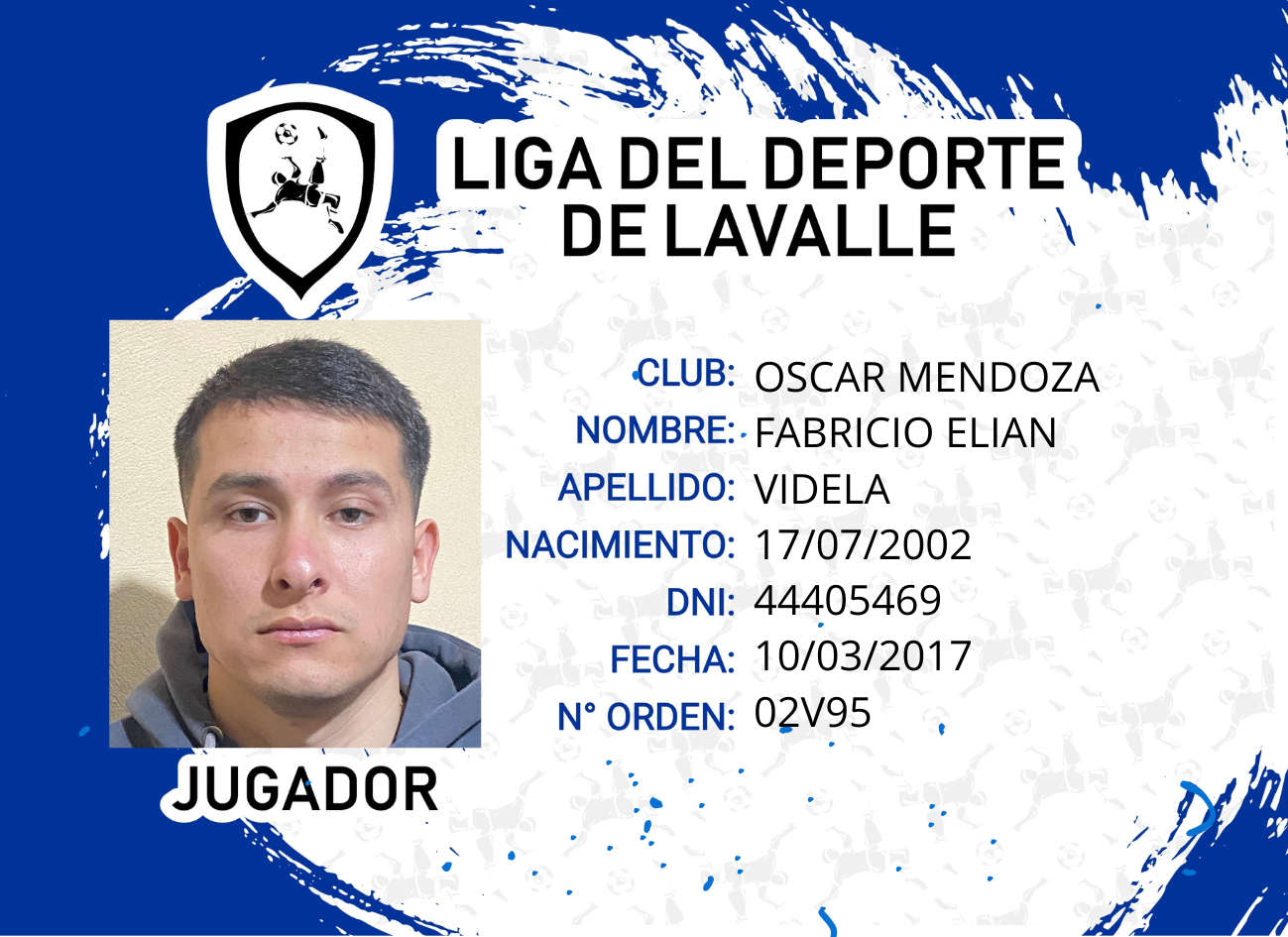 Foto carnet VIDELA, FABRICIO ELIAN