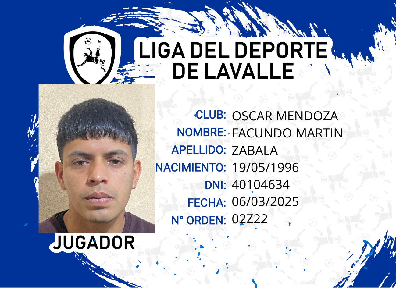 Foto carnet ZABALA, FACUNDO MARTIN