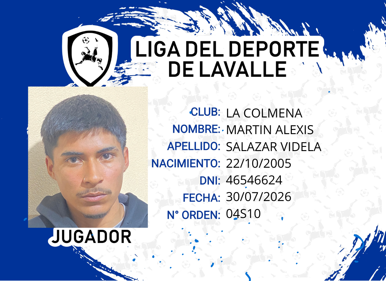 Foto carnet SALAZAR VIDELA, MARTIN ALEXIS