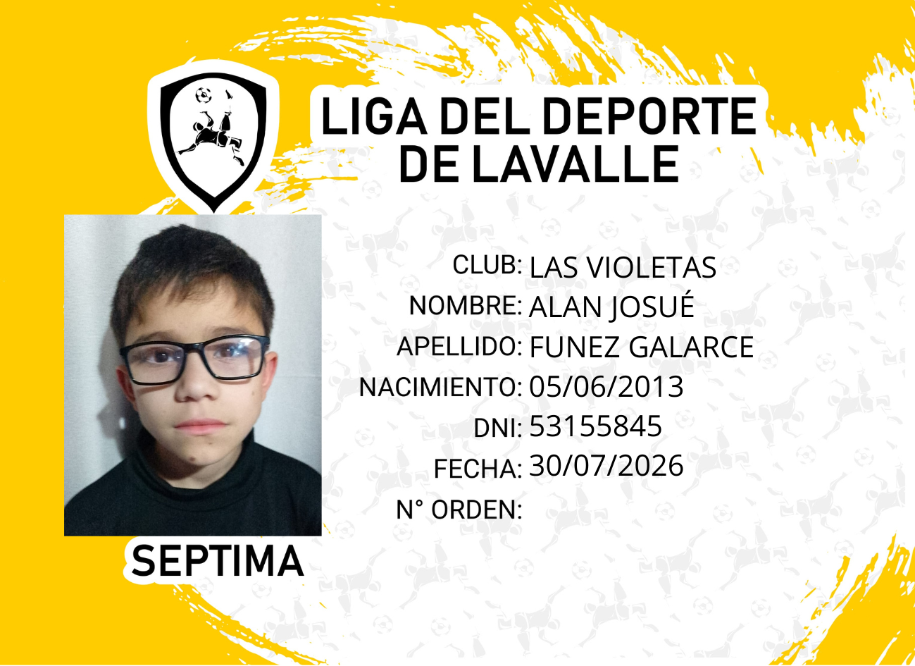 Foto carnet FUNEZ GALARCE, ALAN JOSUE