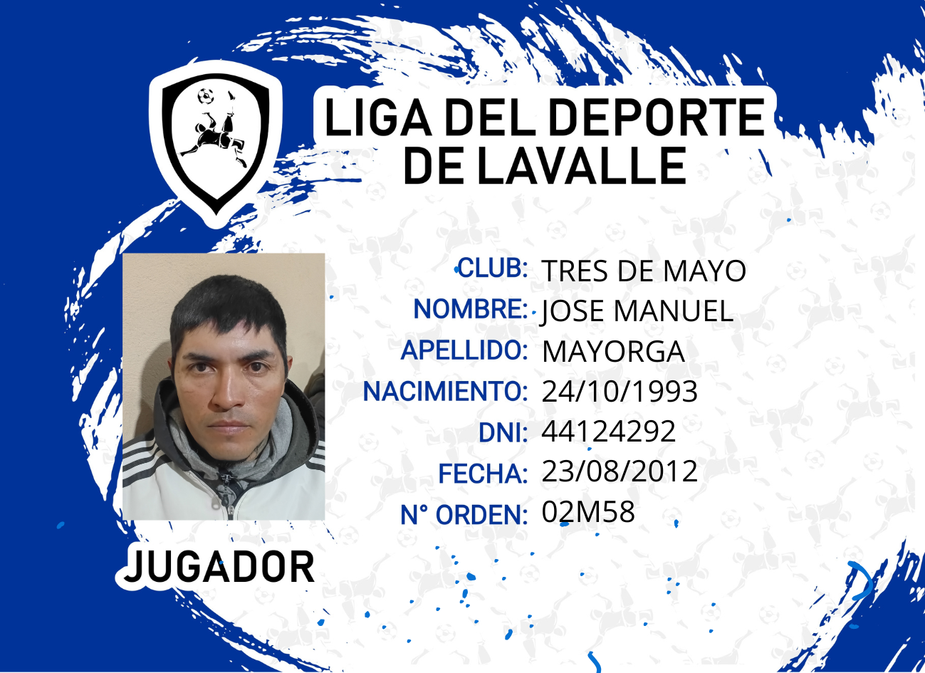 Foto carnet MAYORGA, JOSE MANUEL