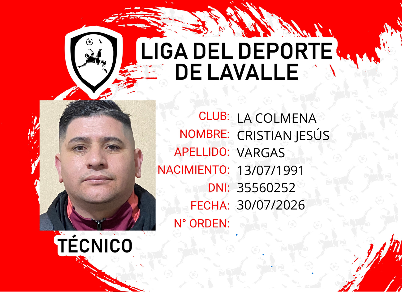 Foto carnet VARGAS, CRISTIAN JESUS
