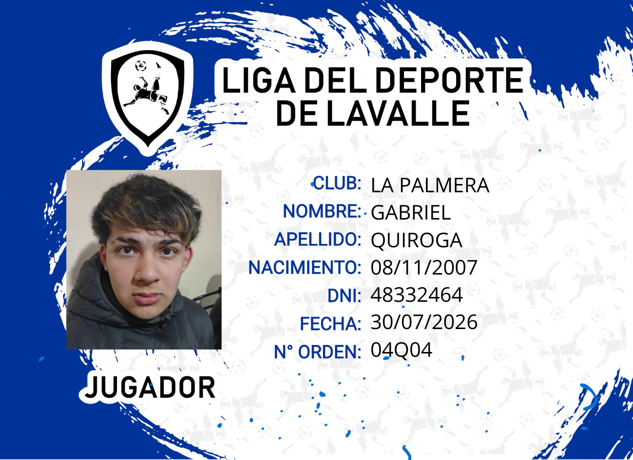 Foto carnet QUIROGA, GABRIEL