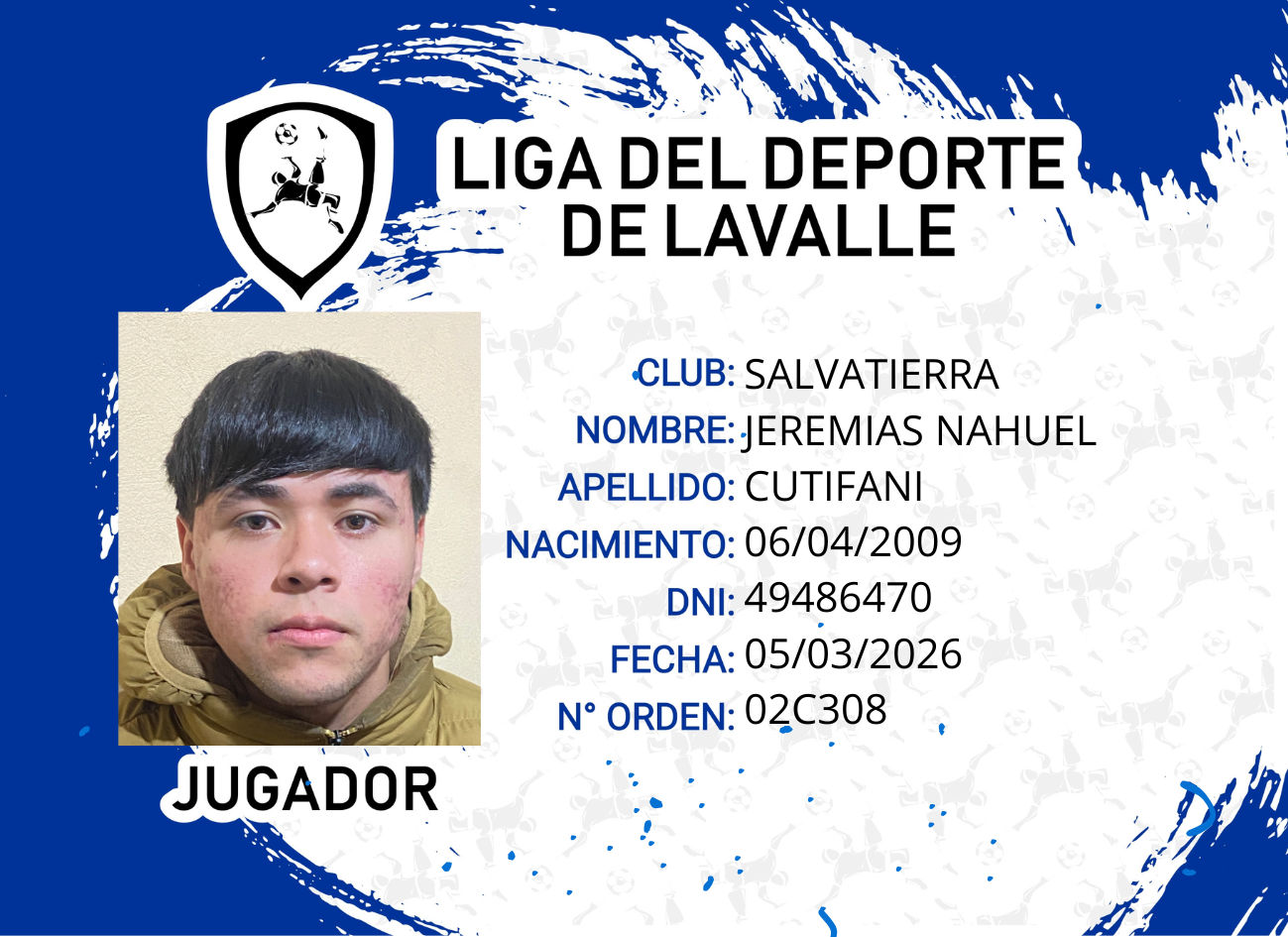 Foto carnet CUTIFANI, JEREMIAS NAHUEL