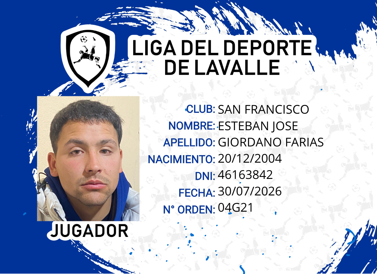Foto carnet GIORDANO FARIAS, ESTEBAN JOSE
