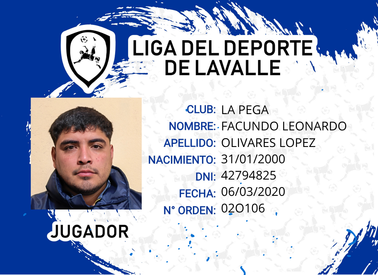 Foto carnet OLIVARES LOPEZ, FACUNDO LEONARDO