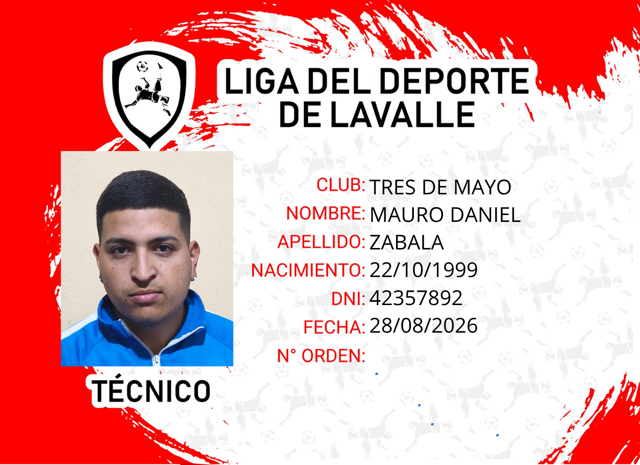 Foto carnet ZABALA, MAURO DANIEL