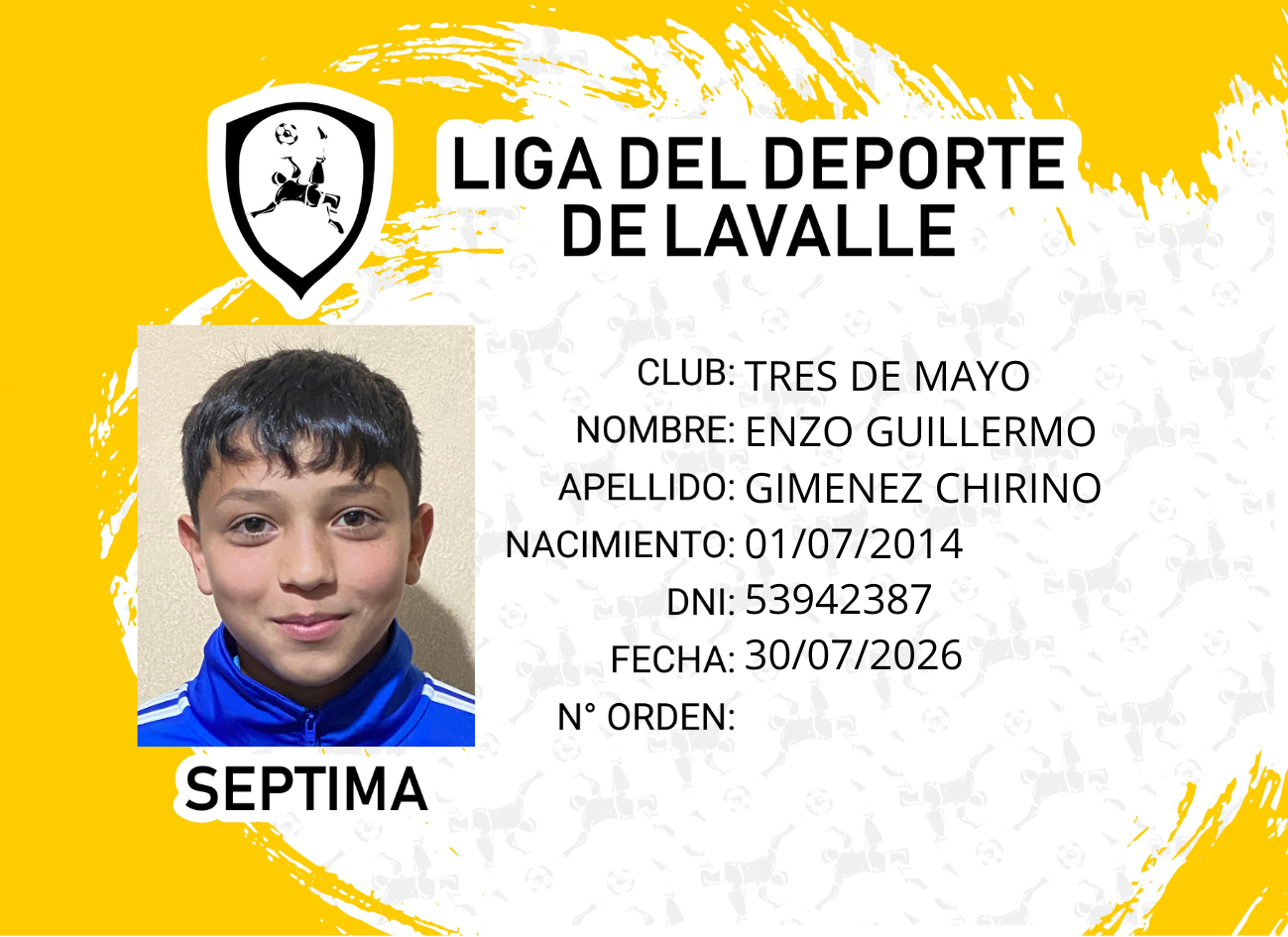 Foto carnet GIMÉNEZ, ENZO