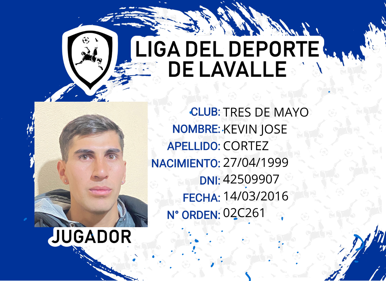Foto carnet CORTEZ, KEVIN JOSE