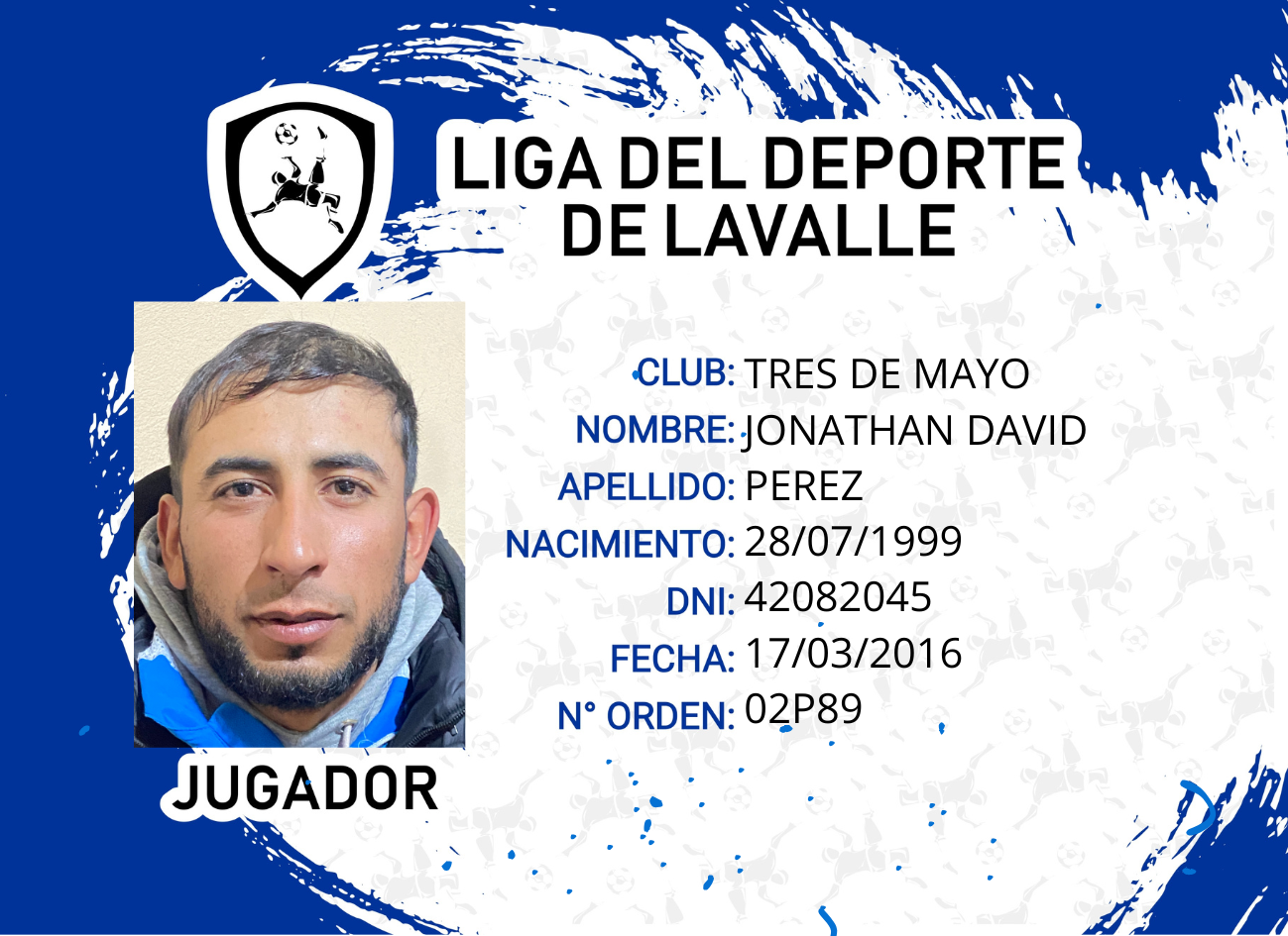 Foto carnet PEREZ, JONATHAN DAVID