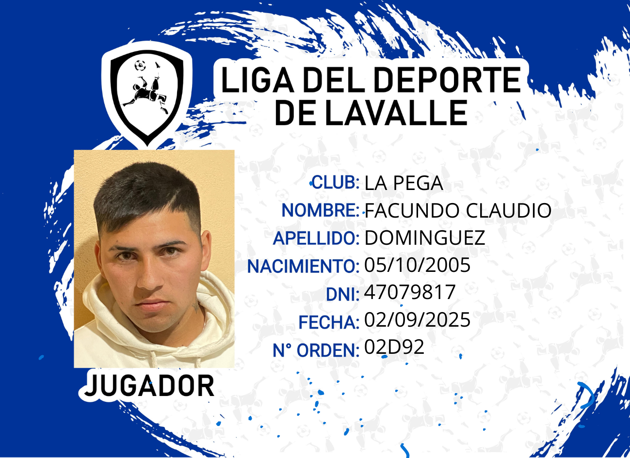 Foto carnet DOMINGUEZ, FACUNDO CLAUDIO