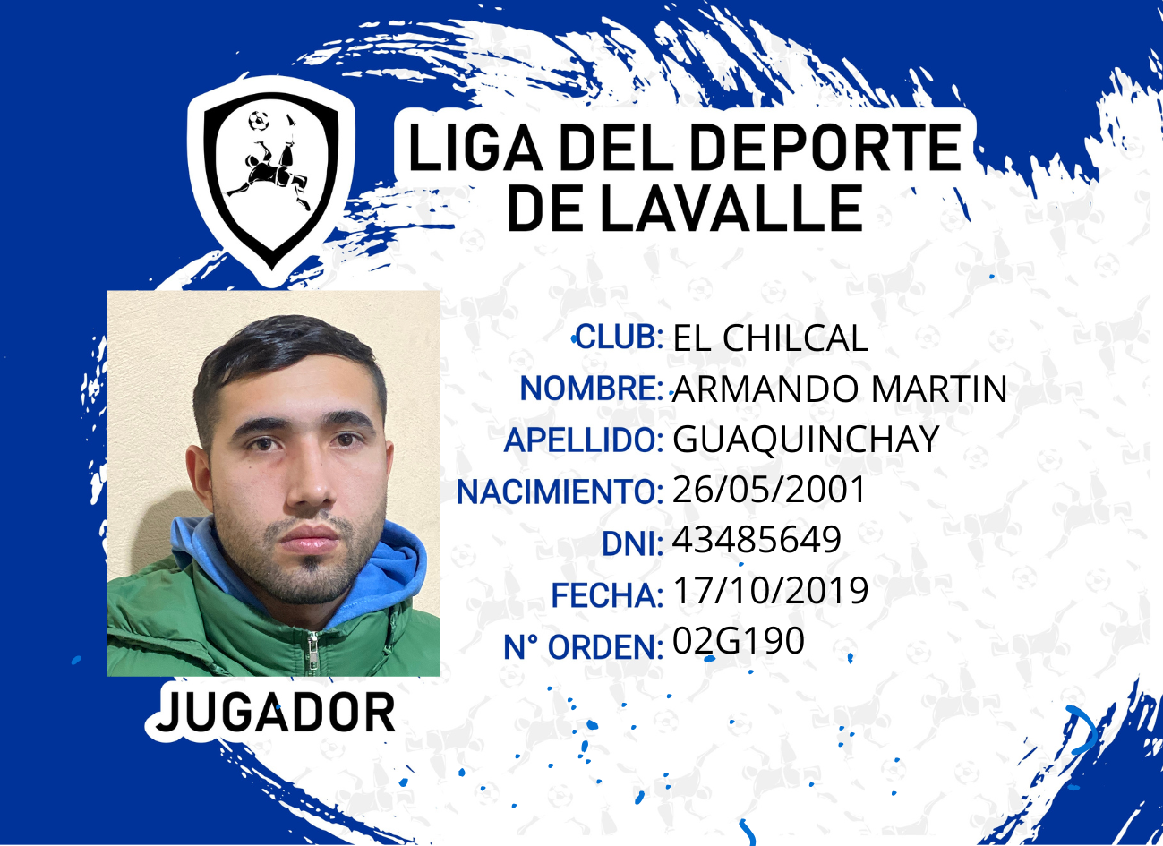 Foto carnet GUAQUINCHAY, ARMANDO MARTIN