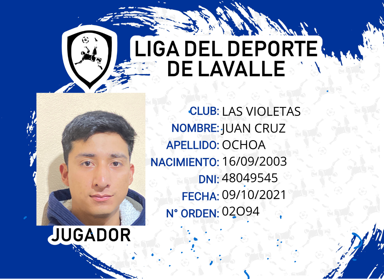 Foto carnet OCHOA, JUAN CRUZ