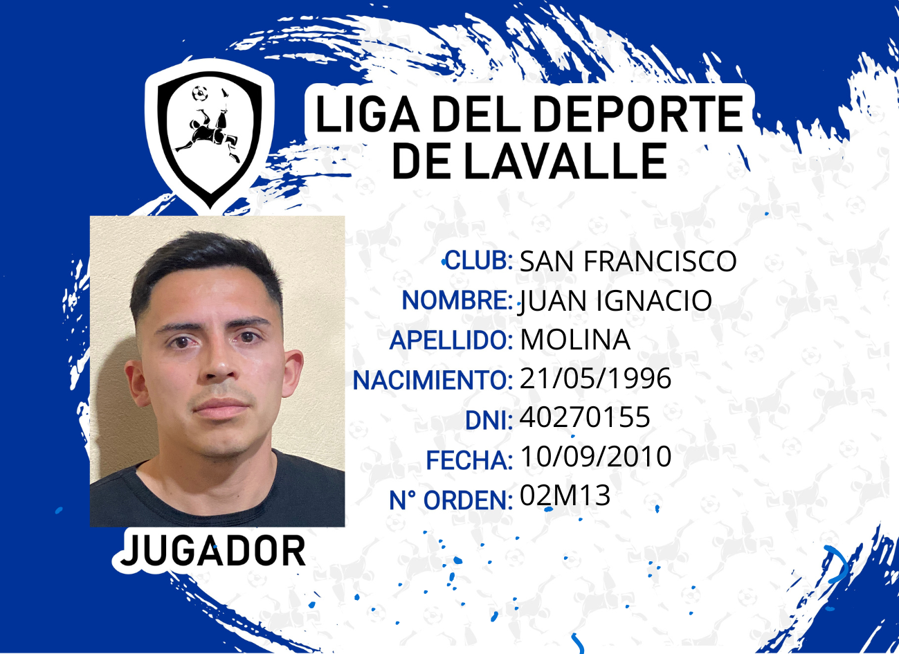Foto carnet MOLINA, JUAN IGNACIO