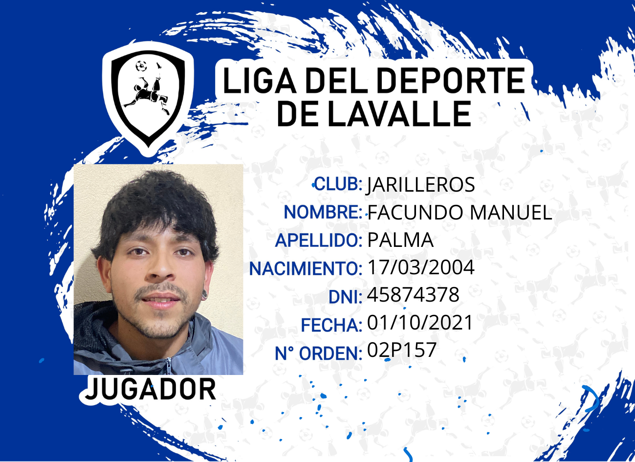 Foto carnet PALMA, FACUNDO MANUEL