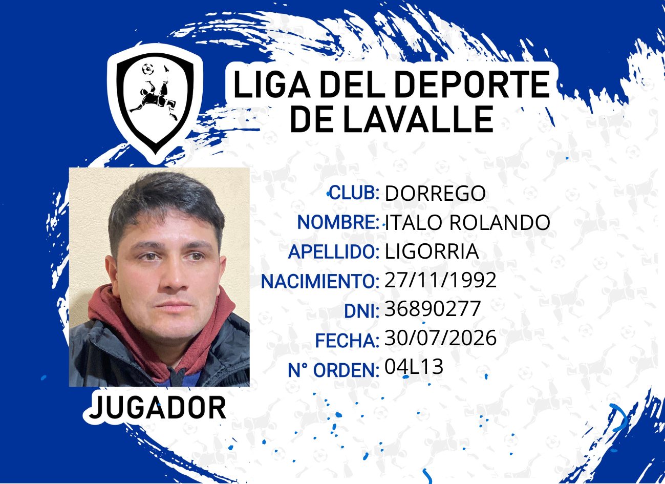 Foto carnet LIGORRIA, ITALO ROLANDO